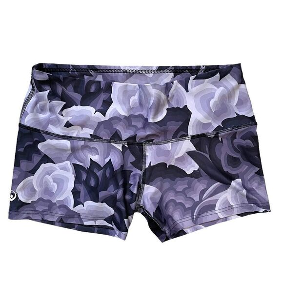 Inner Fire Apparel Purple Lotus Flower Athletic Bike Shorts - Picture 1 of 6